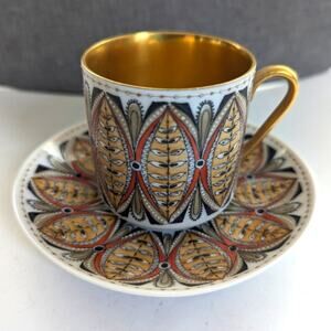 Vintage Arabia Milla Demitasse Mocha Cup Saucer Scandinavian Tableware Europe